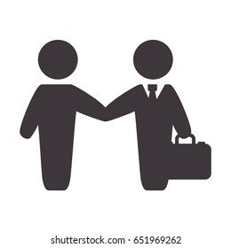 businessmen with suit and briefcase