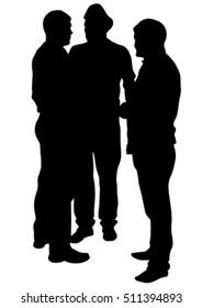 Empresarios con trajes en un fondo blanco