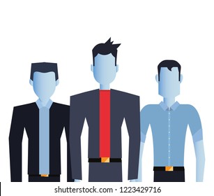 businessmen team characters