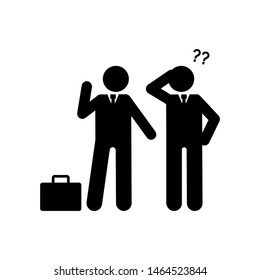 Businessmen thinking advise icon. Element of businessman pictogram icon