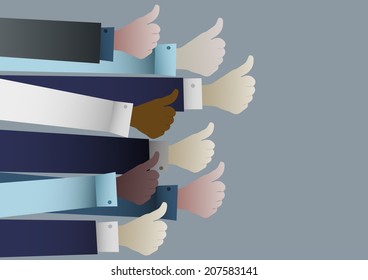 Businessmen Thumbs up
