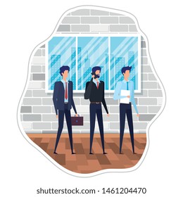 businessmen using smartphone in the workplace