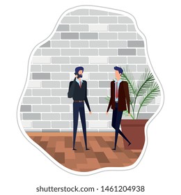 businessmen using smartphone in the workplace