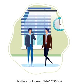businessmen using smartphone in the workplace