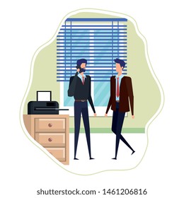 businessmen using smartphone in the workplace