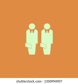 Businessmen vector icon. flat design