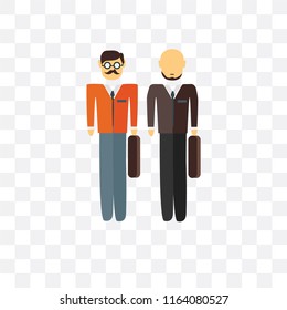 Businessmen vector icon isolated on transparent background, Businessmen logo concept