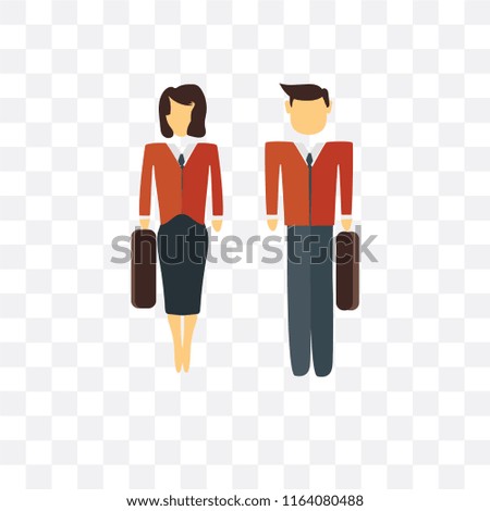 Businessmen vector icon isolated on transparent background, Businessmen logo concept