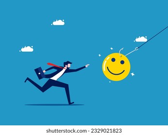 Businessmen are victims of optimism. vector 