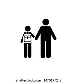 Businessmen, walk, work icon. Element of daily routine icon
