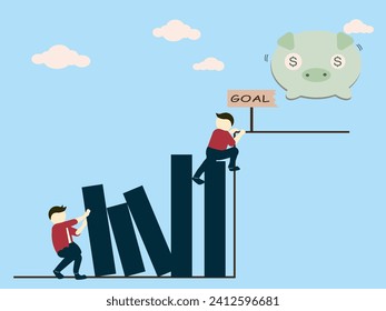 Businessmen who compete to reach their goals