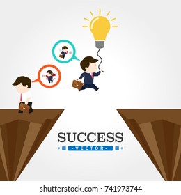 Businessmen who face obstacles can move forward.