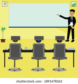 Businessmen who intend to present their jobs