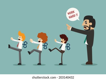 Businessmen with wind-up key , eps10 vector format