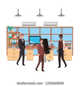 businessmen in the work office avatar character