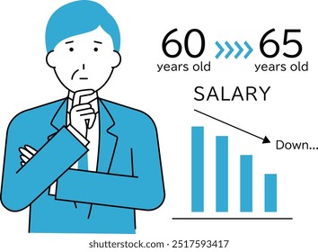 Businessmen worried about decline in salaries between ages of 60 and 65