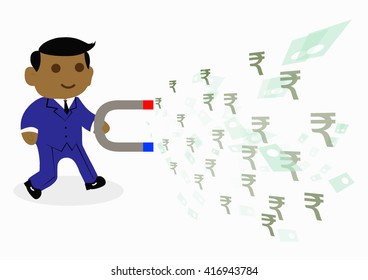 Businessnan magnets vector.