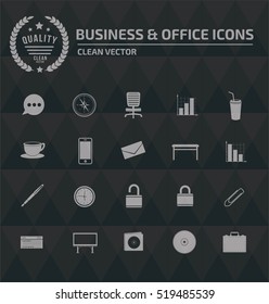 Business,office icon set,vector