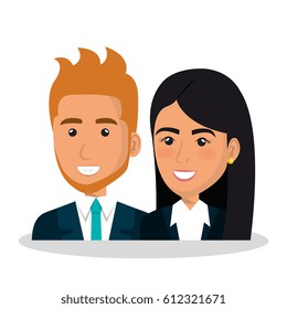 businesspeople avatars characters icon