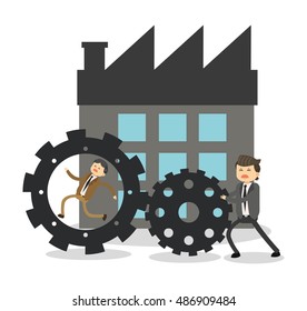 Businesspeople cartoon and solution design