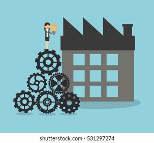 Businesspeople cartoon and solution design