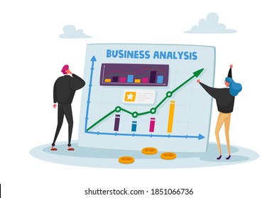 Businesspeople Characters, Office Employees Data Analysis, Project Management App, Consulting, Social Media Marketing. Business Development, Teamwork Workflow. Cartoon People Vector Illustration