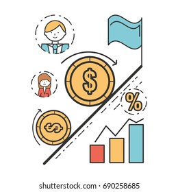businesspeople with company strategy documents