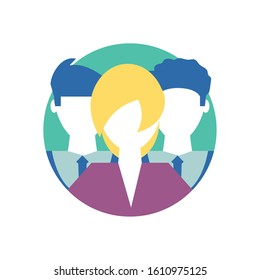 Businesspeople design, Man woman business management corporate job occupation and worker theme Vector illustration