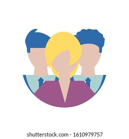 Businesspeople design, Man woman business management corporate job occupation and worker theme Vector illustration