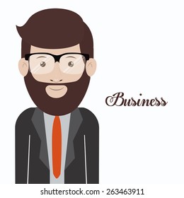 Businesspeople design over white background, vector illustration