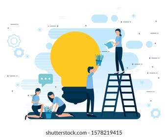 Businesspeople design, Teamwork support collaborative cooperation work unity and idea theme Vector illustration