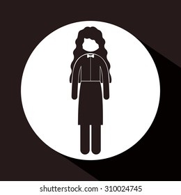Businesspeople digital design, vector illustration eps 10