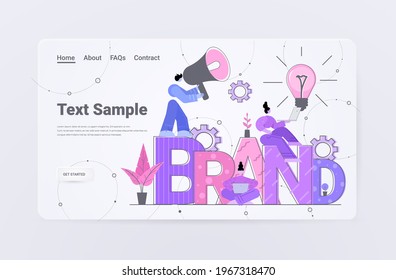businesspeople employers working on branding design brand concept horizontal