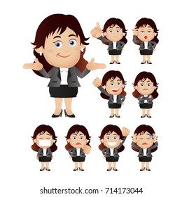 Businesspeople expressions with different faces