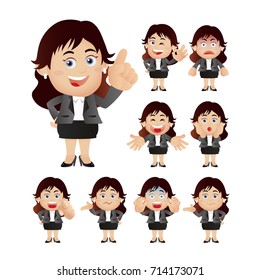 Businesspeople expressions with different faces