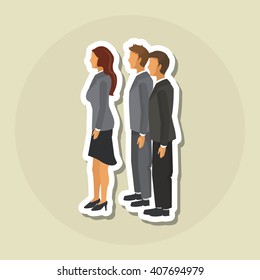 businesspeople graphic design , editable vector