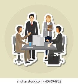 businesspeople graphic design , editable vector
