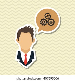 businesspeople graphic design , editable vector