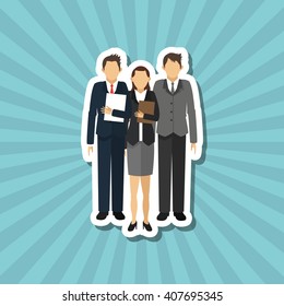 businesspeople graphic design , editable vector