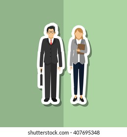 businesspeople graphic design , editable vector