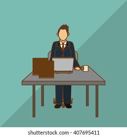 businesspeople graphic design , editable vector