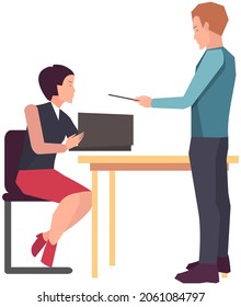 Businesspeople have project strategy planning meeting. Teamwork with business plan, creating new creative project. Meeting to discuss starting business. Colleagues discussing work in entrepreneurship