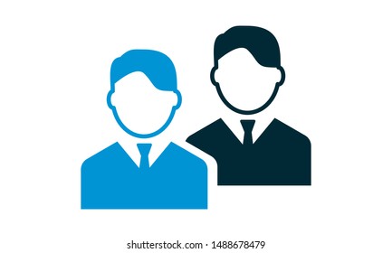 businesspeople icon - couple, partner & teamwork concept