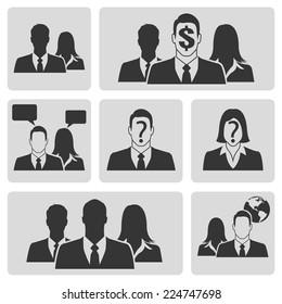 Businesspeople icon set