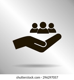 Businesspeople icon - teamwork & relationship concept