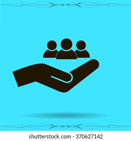 Businesspeople icon - teamwork & relationship concept