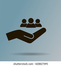 Businesspeople icon - teamwork & relationship concept