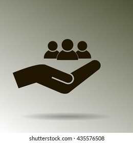 Businesspeople icon - teamwork & relationship concept