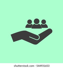 Businesspeople icon - teamwork & relationship concept