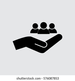 Businesspeople icon - teamwork & relationship concept